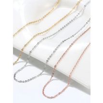Effie Queen 100% 925 Sterling Silver Basic Chain Necklaces Box/Snake/Chopin/Figaro Beaded Chain 40-60cm Unisex DIY Casual Wear