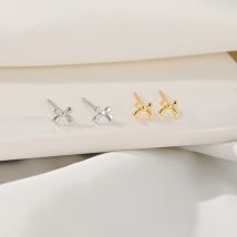 Hallo Mann S925 Sterling Silber kleinen Bogen zarte Ohrringe Jugend Girly Schmuck kreative Klassen kamerad Freundschaft Geschenke neue Mode