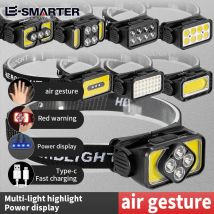 Esmater k35x Serie Scheinwerfer Bergsteigen Nacht lauf tragbare Taschenlampe Multifunktion scheinwerfer mit Sensor