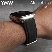 YMW ALCANTARA Armband für Apple Watch Band Ultra 2 49 mm 46 mm 45 mm 44 mm Wildleder Smartwatch Zubehör für iWatch s10 9 8 7