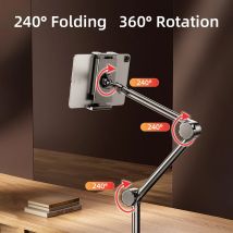 Desktop Handy Halter Bett Clip Nachttisch Lazy Live Broadcast Klapp Cantilever Halterung für Apple Samsung iPad Tablet Halter