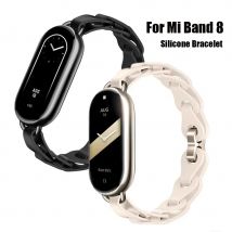 Dünnes Armband für Xiaomi Mi Band 10 9 8 Strap Mode Kette Schnalle Silikon Armband für Mi Band 8 9 10 Smartwatch Zubehör