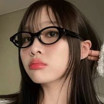 Kleine ovale Brillengestelle mit klaren Gläsern, niedliche Bonbonfarben, Cosplay-Kostüm, dekorative Brille, Computerbrille für Damen