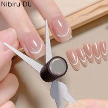 Zestaw do manicure z efektem magnetycznym, żelowy lakier do paznokci 3D z podwójną końcówką, kształt francuski, mocny efekt kociego oka, akcesoria i narzędzia do zdobienia paznokci.