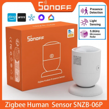 SONOFF Zigbee Sensore di presenza umana SNZB-06P Rilevamento presenza Rilevamento luce Domotica intelligente per Google Alexa Alice