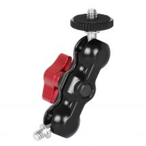 Magischer Arm mit Doppelkugelkopf (1/4"-20 Schraube), verstellbarer Universalverlängerungs-Magischer Arm aus Aluminiumlegierung und Metall für Monitor