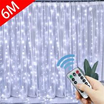 3M LED-Vorhang-Girlande am Fenster, USB-Lichterkette, Feen-Girlande, Fernbedienung, Weihnachts- und Hochzeitsdekorationen für das Wohnzimmer