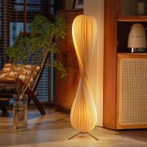 Wabi Sabi Wohnzimmer Schlafzimmer Holz Home Art Retro Einfache Stehlampe Beleuchtung Tausend Schicht gebogen kleine Taille Stehlicht