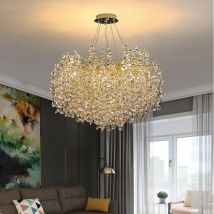 Die neuen luxuriösen Kristall-Deckenleuchter für Esszimmer, Wohnzimmer, Schlafzimmer, Sonnenblumen-Innendekoration, Hängeleuchten