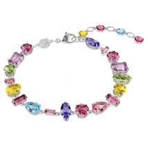 Mode Frauen Silber Farbe Kristall Armband Zirkonia Bunte Tennis Kette Armband