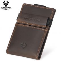 Anti-Diebstahl-RFID-Kreditkartenetui für Herren, echtes Leder, schlankes Bank-ID-Kartenetui, tragbar, minimalistisch, Porte Carte