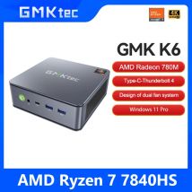 GMKtec Mini Pc GMK K6 AMD R7-7840HS NUCBOX Design del sistema a doppia ventola Window 11 Pro AMD Radeon ™   780M T ype-C Thunderbolt 4.0