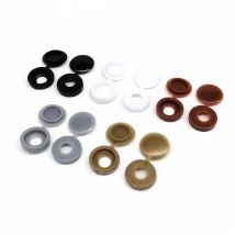 100 pz/borsa In Plastica Vite Autofilettante Bullone Chiodo Dado Tappo Decorativo Coperchio di Protezione Nascondi Pieghevole Incernierato per Mobili Auto