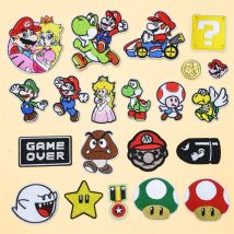 Cartoon Characters Icon Ironing Patch Anime Game Figure Dinosaur  Mushroom Applique Embroidery DIY Accessories Clothes Patch