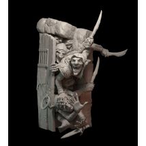 1/24 Scale 100mm Die-Cast Resin Figure Model Kit Dungeon Goblins Hobby Miniature Toys Unassembled Unpainted DIY Diorama