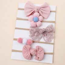 5 teile/los Baby Stirnband Blume Spitze Bowknot Nylon elastische Haar bänder für Neugeborene Haarband Baby Mädchen Haarschmuck