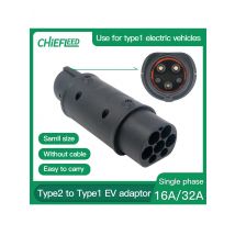 Type 2 to Type 1 EV Charger Male to Female IEC 62196 To SAE J1772 EV Charger Converter Adapter 16A 32A for EVSE Charging