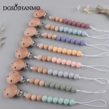 Baby Anti-drop Kette Schnuller Clips Silikon Perlen Säuglings Nippel Beschwichtigen Schnuller Kette Clips Schnuller Halter Nippel Clip