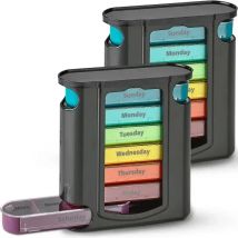 7 giorni Medicina Scatola della pillola medica 28 Griglie Settimanale Portapillole Scatola di immagazzinaggio Scatola della medicina da viaggio Titolare Tablet Organizer Custodie per pillole