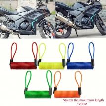 Cavo a molla per bicicletta da 1,2 m Blocco antifurto Corda Allarme Blocco disco Promemoria di sicurezza per bicicletta Protezione antifurto per moto 120-150 cm