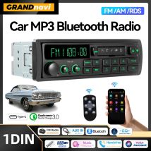 Reproductor MP3 de Radio Retro para coche, receptor estéreo FM AM RDS DAB QC3.0 Bluetooth para Porsche VW Mercedes Benz BMW Land Rover Audi, 1DIN