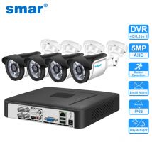 Sistema di telecamere di sicurezza Smar 4CH 5M-N HD DVR Kit CCTV 4PCS 5MP AHD Telecamera Sistema di sicurezza domestica esterna Set di videosorveglianza