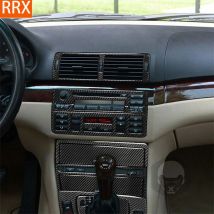 Für BMW E46 M3 3er 1998-2005 Mittelkonsole Komplettset Kit Teile Tuning Real Carbon Fiber Aufkleber Abdeckung Innenzubehör