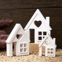 DIY Love House Silikonform S/M/L Häuser mit Fenstern Tür Gips Betongießen Harzform Handwerk Geschenke Home Decor Supplies