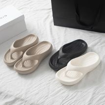 Dicke Plattform-EVA-Flip-Flops für Frauen 2025, Sommer-Clip-Zehe, rutschfeste Strandsandalen für Damen, bequeme weiche Sohle, Wolkenhausschuhe