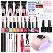 Limegirl Kit smalto gel semi-permanente da 8 ml con lampada UV USB Soak Off Base e top coat Set manicure per unghie Saloni