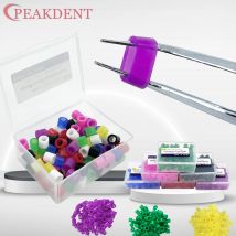 100 pz Dentale Codice Colore Anello Colorato Silicone Cerchio di Identificazione Strumento Ortodontico Odontoiatria Materiale Autoclavabile