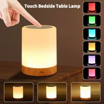 Touch Nachttischlampe RGB USB wiederaufladbar Nachtlicht Nachttisch Schreibtischlampe Schlafzimmer Dekoration Kinder Geschenk Esstisch Licht