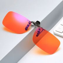 Roter Linsenclip auf besseren Schlaf, Anti-Blaulicht-Clip-On, orangefarbenes Linsenclip-on-Nachtsicht, gelbes Linsenclip-on-Cut-blaues Licht