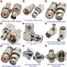 PL259 SO239 SL16 UHF A BNC Q9 Spina Maschio e Femmina Jack RF Connettore Coassiale Adattatore Radio per Antenna Cavo WiFi Da BNC A UHF Ottone