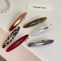 2 teile/satz Acetat Haar Clips für Frauen Mädchen Mode Höhlte Oval Geometrische Barrettes Seite Pins Haarnadel Frauen Haar Zubehör