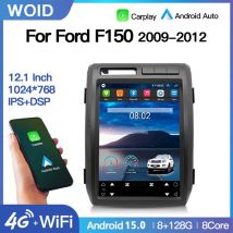 12,1'' Android 15 Carplay Vertikaler Bildschirm für Ford F150 Raptor 2009-2012 Auto GPS Navi Multimedia-Player Radio-Einheit WLAN 4G