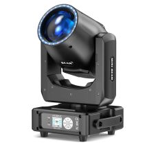 Yiflamefly Mini 230W Beam Moving Head Lights mit Ring RGBW 14 Gobos 13 Farben 18CH Regenbogeneffekt DMX Bühnenbeleuchtung für Party KTV