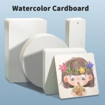 Aquarellpapier, quadratisch/rund, 50 Blatt, professionelle Zeichenkarte, Aquarellpapier, Postkarte zum Malen, Schulbedarf