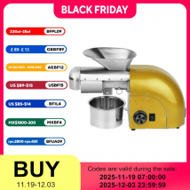 Prensa de aceite inteligente automática para el hogar, máquina de extracción de aceite frío y caliente de acero inoxidable, Control de temperatura, aceite de sésamo y maní