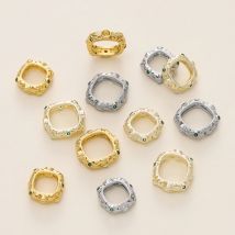 2 Teile/los 14/18K Gold Farbe Überzogene Quadratische Form Rahmen Spacer Perlen für DIY Armband Ohrringe Schmuck Machen zubehör