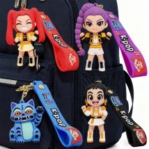 4 llaveros KPOP, llavero con figura de PVC con personaje de tigre, lindo llavero estilo Harajuku para niños y fanáticos, regalo de Navidad