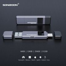 Crittografia delle impronte digitali SSD portatile 128/256/512GB Funzione di protezione della scrittura Chiavetta USB a stato solido TPYEC3.2 Pen Drive USB3.2