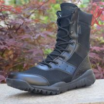 Wasserdichte Schnürschuhe für taktische Stiefel, modisches Mesh-Motorrad, Herren-Arbeitsschuhe, 47, 48, leichte Herren-Kampfstiefeletten
