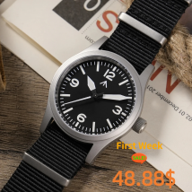 Militado Nowy Mechanizm ML05 Sweep Seconds VH31 Szafirowe Szkło Super-LumiNova BGW9 Wysoka Przezroczystość Powłoka AR 38mm Zegarki Vintage