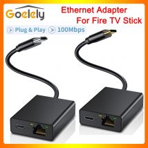 Goelely RJ45 Scheda di rete esterna da 100 Mbps Micro porta 4K Fire TV Stick Indicatore LED Adattatore Ethernet Plug & Play per Smart TV