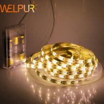 LED Strip Light 16.4FT 3AA Battery Power Flexible LED Light Strip DIY Home Decoration For TV Backdrop Bedroom Kitchen Lighting