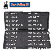 Lishi Tool 2 in 1 HU46 YM28 HU100 HU43 B111 für GM37 GM39 GM45 VA2T HU83 NE72 SX9 NE78 VA6 VAC102 HU136 für Laguna3 Opel GM
