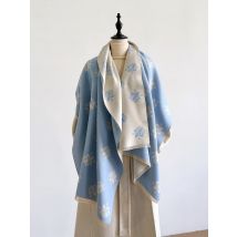 Elegant Paisley Pattern Scarf Imitation Cashmere Soft Warm Versatile Shawl Coldproof Windproof Blanket Scarf for Autumn Winter