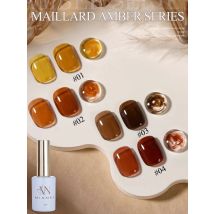 MIANEL 12ML Maillard Tortoise Shell Gelly Amber Gel Nail Polish Brown Nails Black Nails New Year Nails Nail Supplies 1-16pcs