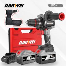 Trapano a percussione brushless ricaricabile NANWEI 20v 13mm utensile da pesca per trapano da ghiaccio 1/2 mandrino in metallo